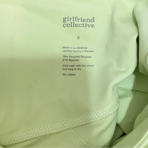 Girlfriend Collective High Waisted Green Leggings Size Womens Small - Picture 3 of 6